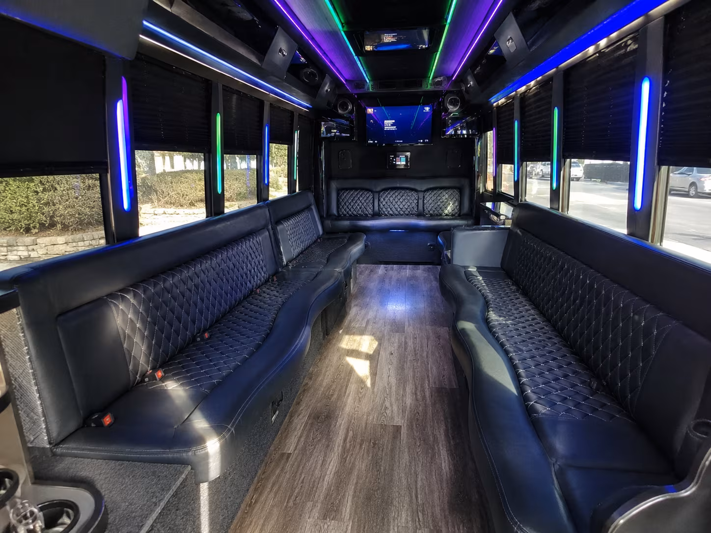 westland 15 passenger party bus interior