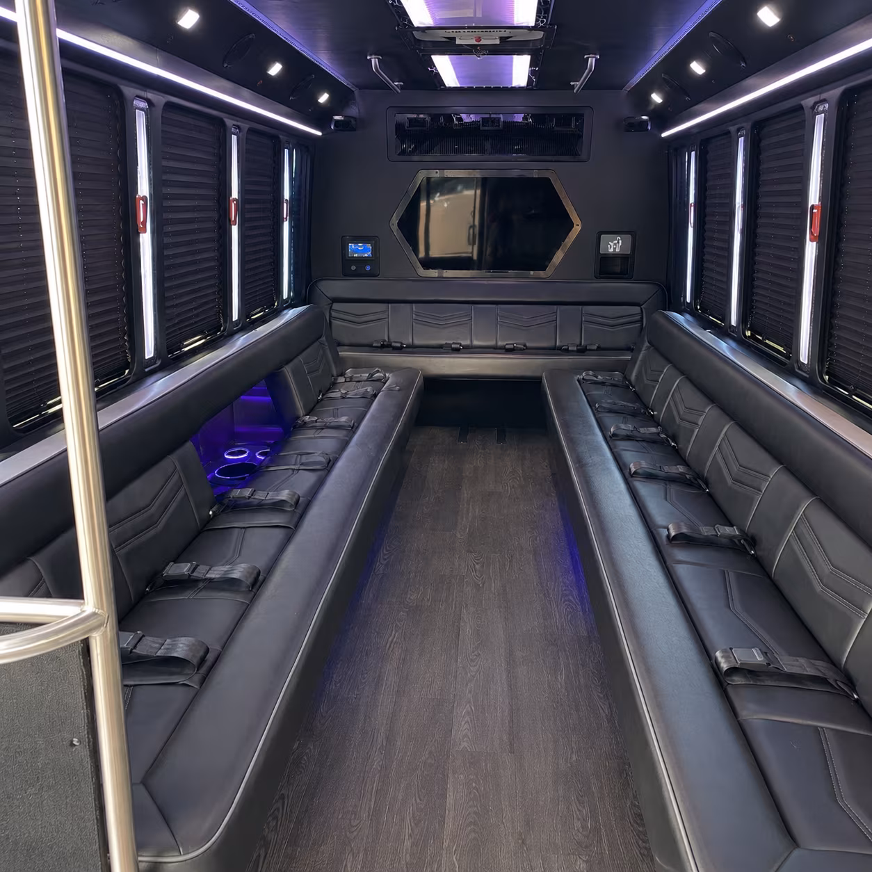 westland 18 passenger party bus interior