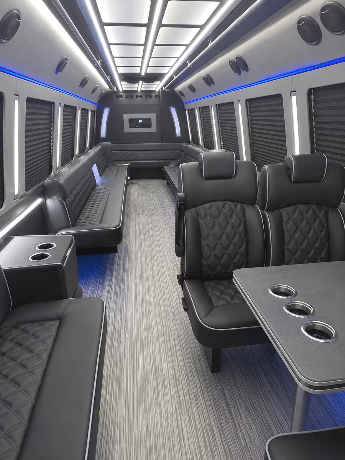westland 25 passenger party bus inside