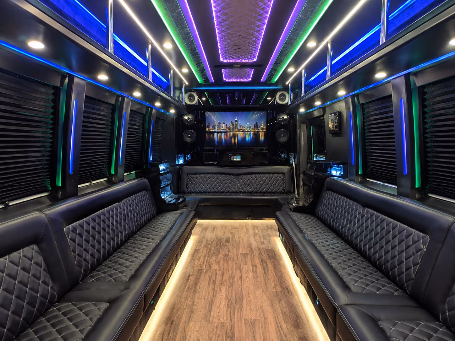 westland 25 passenger party bus interior