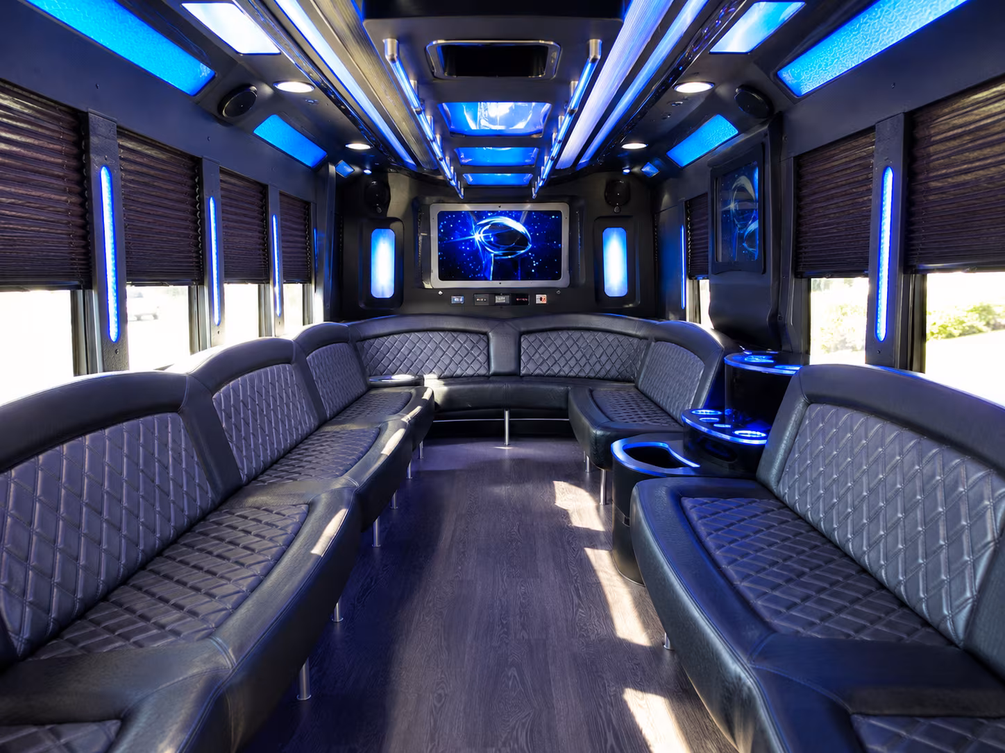 westland 28 passenger party bus inside