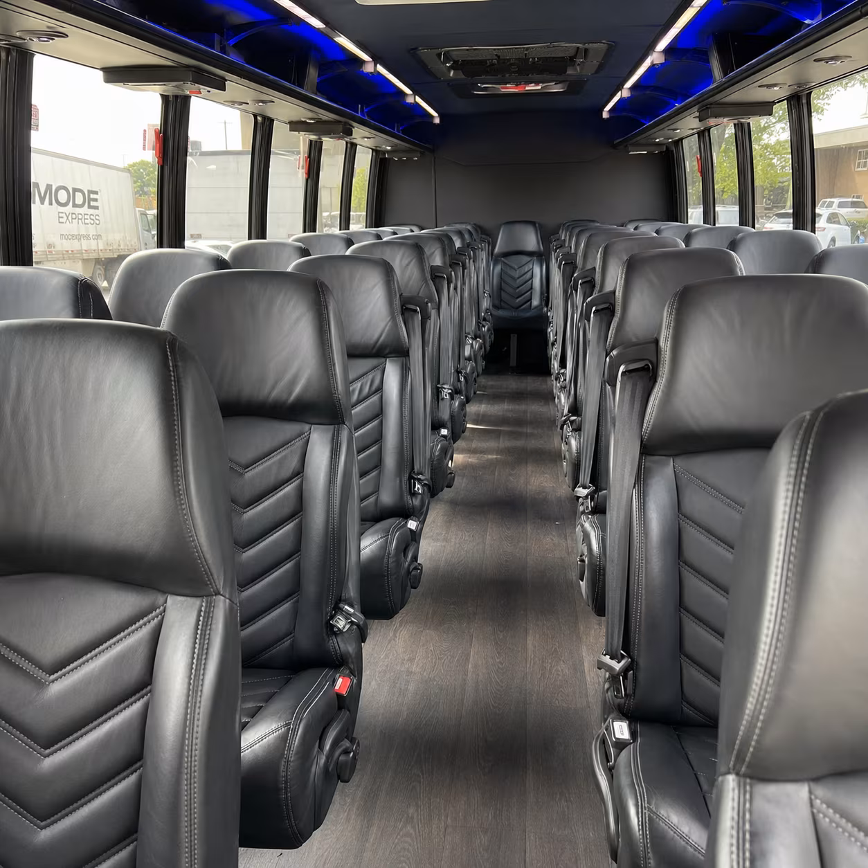 westland 35 passenger minibus interior