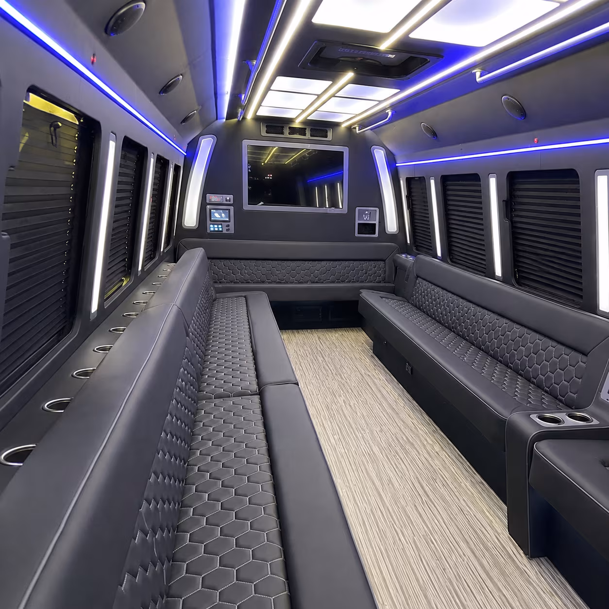 westland 40 passenger party bus inside