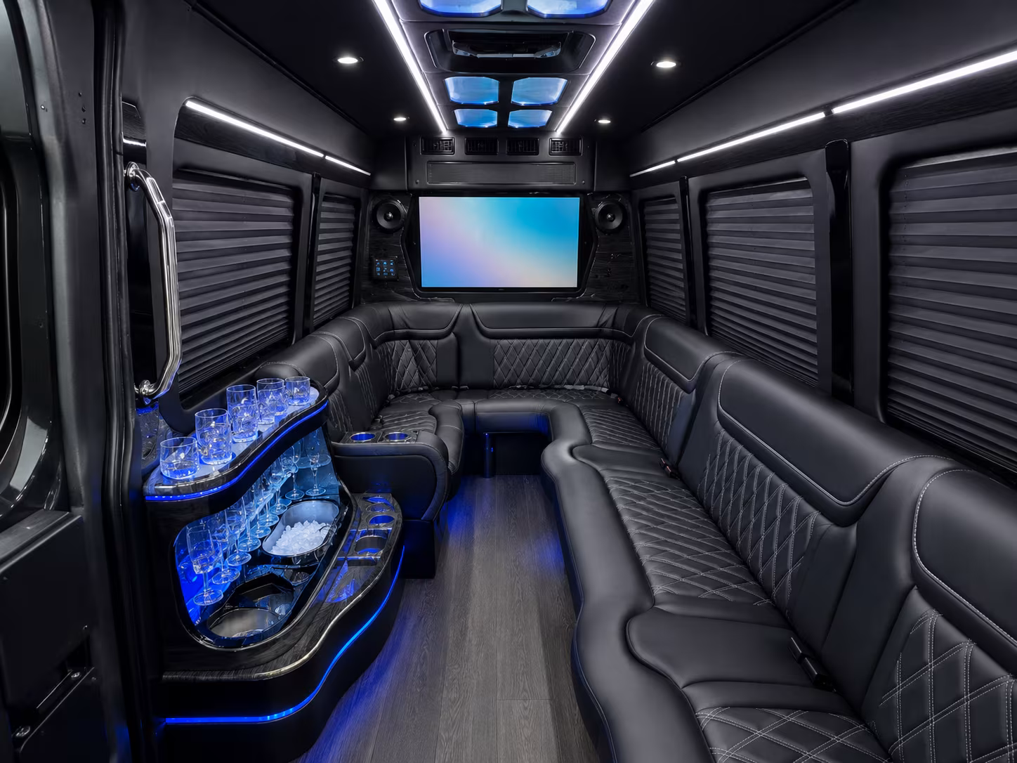 westland 50 passenger party bus inside