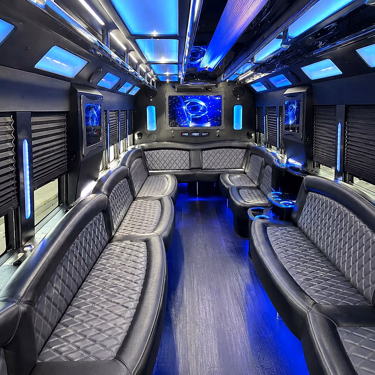 westland 50 passenger party bus interior