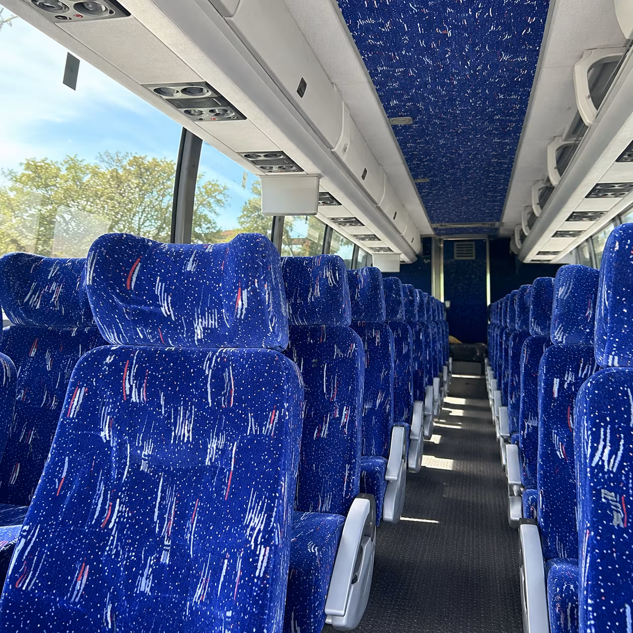 westland 56 passenger charter bus inside